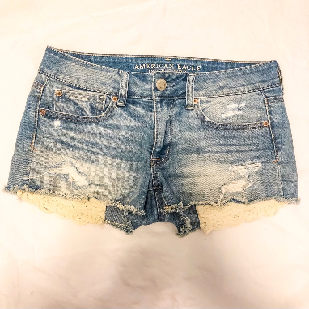 AEO Light Wash Shorts